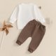 thumbnail image 5 of Odeerbi 0-3 Años Niños Niñas Conjunto de Pascua Sudaderas de Algodón Con Cuello Redondo Pantalones de Chándal Conejito Bordado Camiseta de Manga Larga Trajes de Dos Piezas, 5 of 9