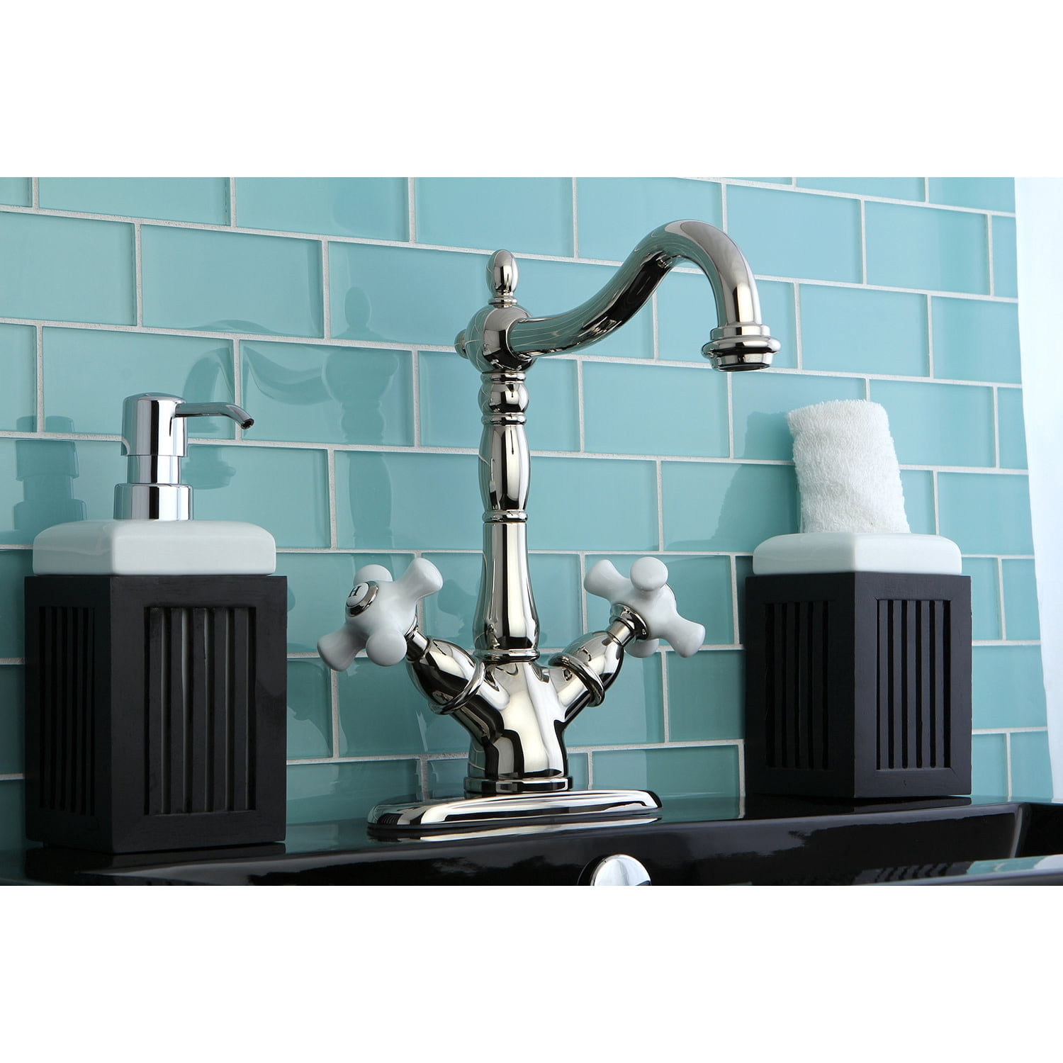 Kingston Brass KS1492PX Vessel Mount Bathroom Faucet, Polished Brass