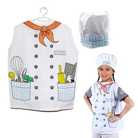 Dazzling Toys Christmas Costume Kids Pretend Play Chef Costume Set Vest and
