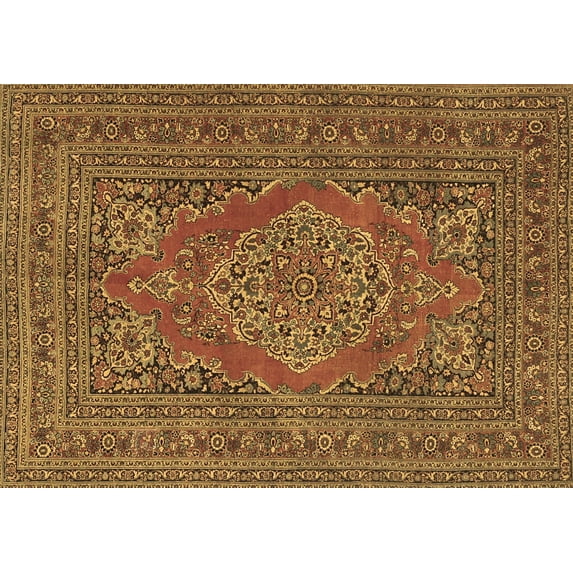 Ahgly Company Indoor Rectangle Medallion Brown Traditional Area Rugs, 3' x 5'