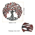 thumbnail image 2 of Uxcell Metal Tree Wall Decor, Tree of Life Wall Sculpture Ornament Hanging Wall Decoration, Red Black, 2 of 6