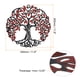 thumbnail image 2 of Uxcell Decoración de Pared de Metal en Forma de Árbol, Escultura de Pared del Árbol de la Vida, Adorno de Pared Colgante, Rojo y Negro, 2 of 7