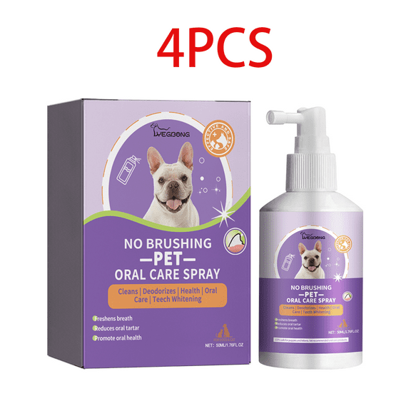 Teeth Cleaning Oral Care Spray for Dogs and Cats,Pet Clean Teeth Spray,Dogs & Cats Bad Breath Remedy,for Targets Tartar & Plaque, Eliminate Bad Breath, Without Brushing