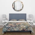 thumbnail image 3 of Designart "Daisy Tranquility in Orange Green" Floral Daisy Bedding Covert Set - Daisy Orange Floral Bed Set With 2 Shams, 3 of 6