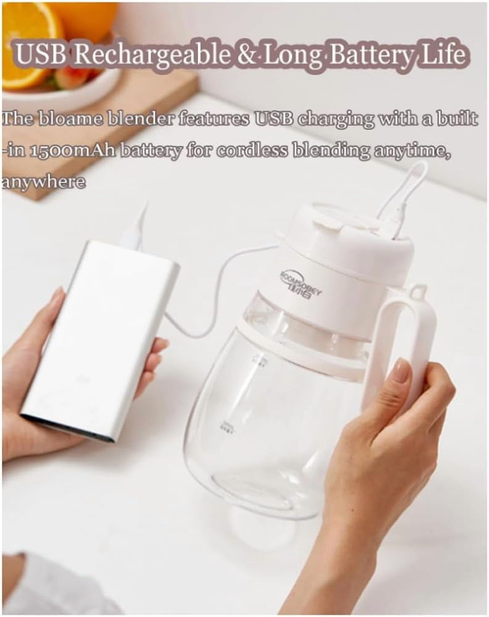 Bloame Blender, Bloame Juicer, Portable Blender for Shakes and Smoothies, Travel Fruit Juicersqueezer Electric, Multifunctional Large-Capacity Wireless Portable Juicer Cup (1pcs)