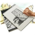 thumbnail image 2 of AGPTEK 2Pack Spiral Sketchbook 9X12in Pads 100 Sheets Drawing Paper Pencil Pastel Notebook, 2 of 6