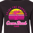 thumbnail image 4 of Inktastic Summer Enjoy the Sunshine Cocoa Beach Florida in Pink Long Sleeve Youth T-Shirt, 4 of 5