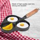 thumbnail image 4 of Mini Sartén para Huevos 3 Formas Tortilla De Hierro Fundido Sartén Huevo Hamburguesa Huevo Frito Olla,11 Afortunado Sencillez, 4 of 5