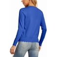 thumbnail image 4 of EASYBRA Women V Neck Button Down Cardigan Long Sleeve Ribbed Knit Slim Fit Sweater, 4 of 6