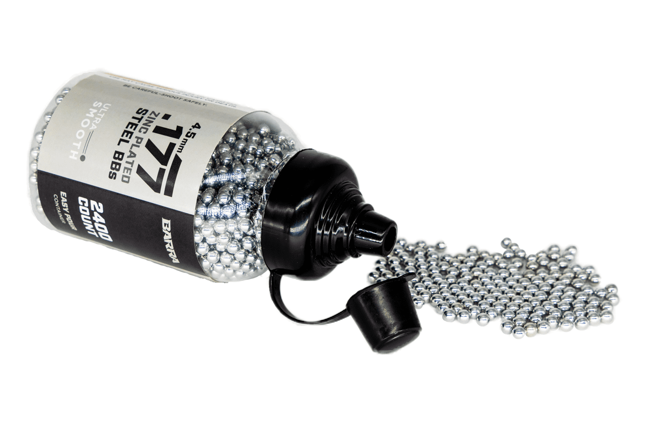 Barra Airguns Zinc Plated 0.177 Caliber BBs, Ideal for Outdoor Practice - 3000 Count