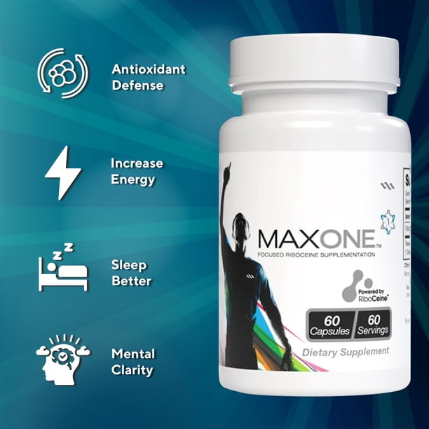 Max International MaxOne Glutathione Booster, Antioxidant Detox and Immune Support, 60ct