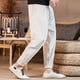 thumbnail image 4 of Pantalones largos para hombre, moda de verano, lisos, informales, con cintura elástica y bolsillos, 4 of 8