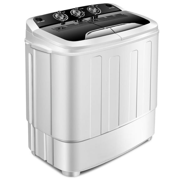 Gymax 8lbs Compact Mini Twin Tub Washing Machine