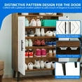 thumbnail image 4 of DEXTRUS Shoe Cabinet with Doors, Modern 5-Tier Brown Wood 15 Pair Storage Organizer, 4 of 10