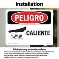 thumbnail image 3 of Hot Spanish OSHA Danger Vinyl Decal Label 5 Inch x 3.5 Inch - 5 Pack, 3 of 6