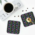 thumbnail image 5 of Pofeuu Snails 1 Print Leather Coasters Set of 6, Round Cups Mugs Mat Pad for Home Kitchen Heat Resistant Drink Coasters,Square, 5 of 7