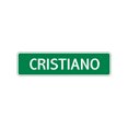 thumbnail image 1 of Cristiano Boys Children Name Letter Indoor Outdoor Unique Printed Label Wall Plaque Decoration Aluminum Metal Sign 4"x13.5", 1 of 1