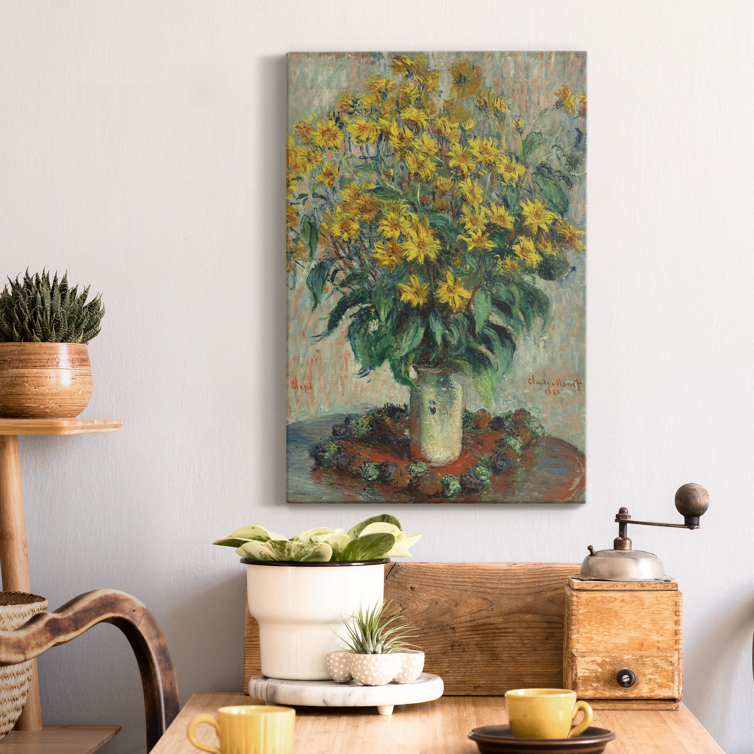 Jerusalem Artichoke Flowers Premium Gallery Wrapped Canvas - Ready to Hang - 40 x 60