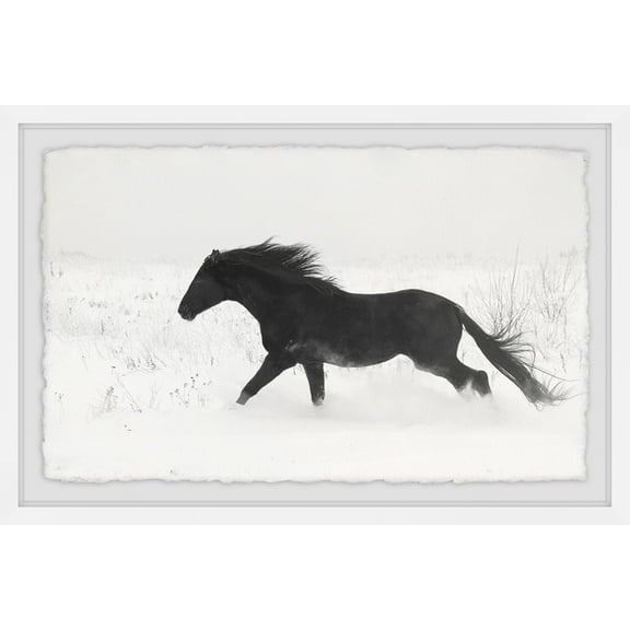 Marmont Hill Jet Black Framed Wall Art, 8" x 12"