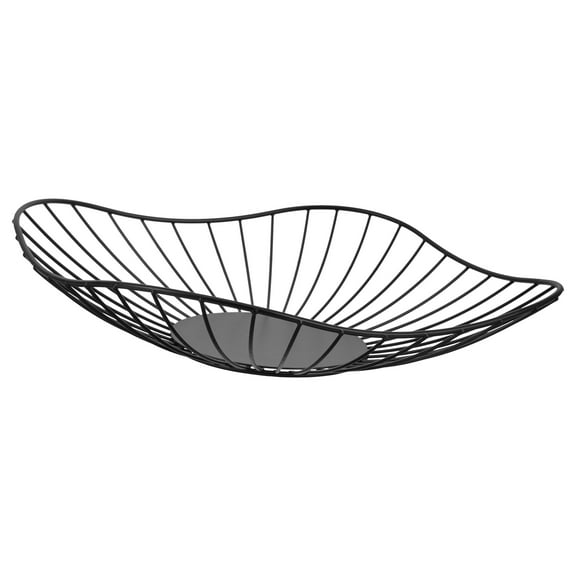 Black Fruit Bowl for Kitchen Counter Small Basket Hanging Vegetable Storage Rack