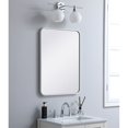 thumbnail image 3 of Elegant Lighting MR802230WH 22 x 30 in. Soft Corner Metal Rectangular Mirror, White, 3 of 4