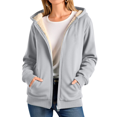 thumbnail image 2 of Women Fleece Coat Winter Warm Casual Long Sleeve Hooded Jackets Plus Size Fall Winter Cardigan Plush Warm Outwear, 2 of 7