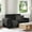 Black + 63" Width, variant on vidaXL 2-Seater Sofa Dark Gray 55.1" Velvet