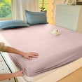 thumbnail image 6 of Solid Color Washable Bed Sheet, Soft Polyester Fitted Sheet, 150x200cm, Wrinkle & Fade Resistant, Easy Care, Breathable Fabric, All-Season Home Bedding, 6 of 6