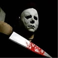 thumbnail image 5 of Máscara de Michael Myers, máscara de Halloween Máscara original de Michael Myers, máscara de cosplay de terror para carnaval brillar Electrónica, 5 of 5