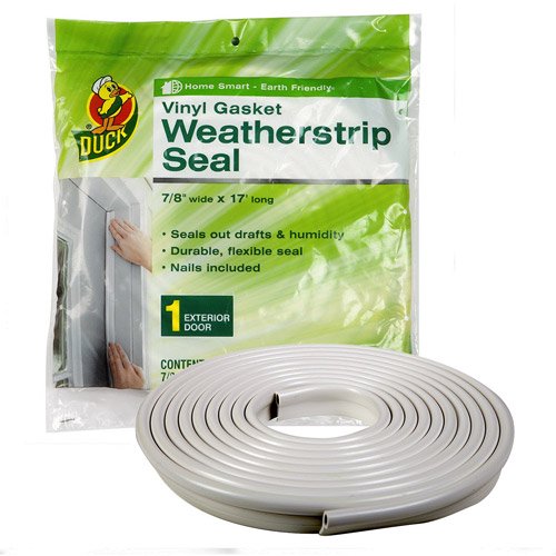 Duck Brand White Vinyl Gasket Weatherstrip Seal .88 in x 17 ft