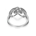 thumbnail image 5 of 0.61Cttw Pave Set Round Cut Diamond Heart Cocktail Ring 14K White Gold Size 8, 5 of 5