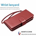 thumbnail image 6 of Wallet Case for Moto G Stylus 5G 2025 Wallet Case ,[9 Card Slots] Luxury PU Leather Credit Holder Carrying Folio Flip [Detachable] Kickstand Magnetic Phone Cover & Lanyard [Wine], 6 of 6