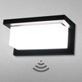 thumbnail image 1 of Lámpara de pared LED para exteriores de 18 W con sensor de movimiento, luz blanca fría de 6000 K, IP65, resistente al agua, moderna iluminación decorativa de aluminio para pasillos, caminos y jardines, 1 of 5