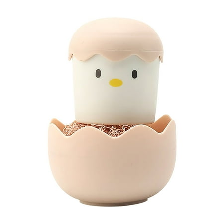 

ociviesr Cleaning Balls Cleaning Washing Brush With Handle Cartoon Pot Ball Chicken Brush Cleaning Home Decor PP