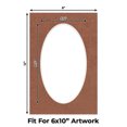 thumbnail image 2 of Football Texture Picture Frame Mat for 8x12 Frames - Oval Opening for 6x10 Photos - 50 Mats, 2 of 7