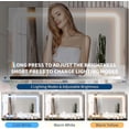 thumbnail image 2 of Ourlova Makeup Vanity Set with 3-Color LED Mirror & Power Outlet – Small Dressing Table with 2 Drawers and Stool, 32x16x54 Inch Modern Bedroom Furniture, 2 of 7