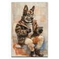 thumbnail image 3 of Hudo Norwegian Elkhound Funny Dog Poster Bathroom Wall Art Decor - Norwegian Elkhound Dog Canvas Wall Art - Home Decor - Dog House Decor, 3 of 5