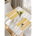 thumbnail image 5 of Yellow Khaki Boho Placemats Set of 8, Vintage Ethnic Tribe Abstract Art Placemats for Dining Table, Place Mats for Kitchen Tabletop, Waterproof Wipeable Dining Table Mats Set, 5 of 9