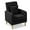 Black, variant on Magshion Modern Cotton-linen Fabric Accent Chairs, Armchair with Toss Pillow, Upholstered Single Sofa for Living Room Bedroom, Black