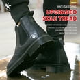 thumbnail image 5 of RIBONGZ Steel Toe Work Boots for Men Slip-on Chelsea Boot, Men's Industrial & Construction Shoes, Waterproof, Lightweight, Comfortable, Non-slip Safety Shoes, 5 of 9