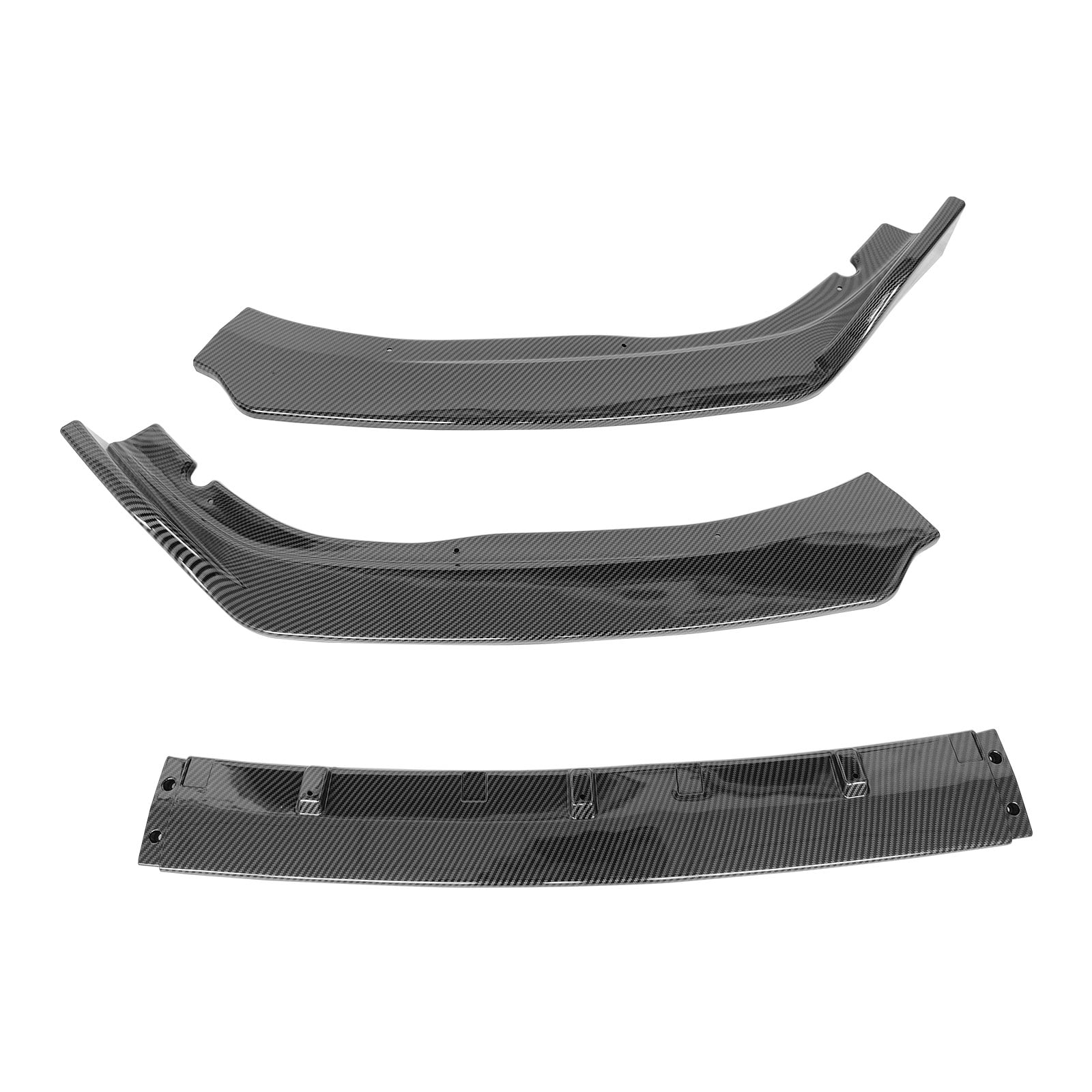 Ikon Motorsports Front Bumper Lip Compatible With 2018-2021 Honda Accord, Carbon Fiber Print PP Polypropylene IKON Style Front Lower Chin Lip Splitter Protector 3PCS