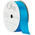 thumbnail image 2 of (3 pack) Offray Ribbon, Lagoon Blue 7/8 inch Single Face Satin Polyester Ribbon, 18 feet, 2 of 8