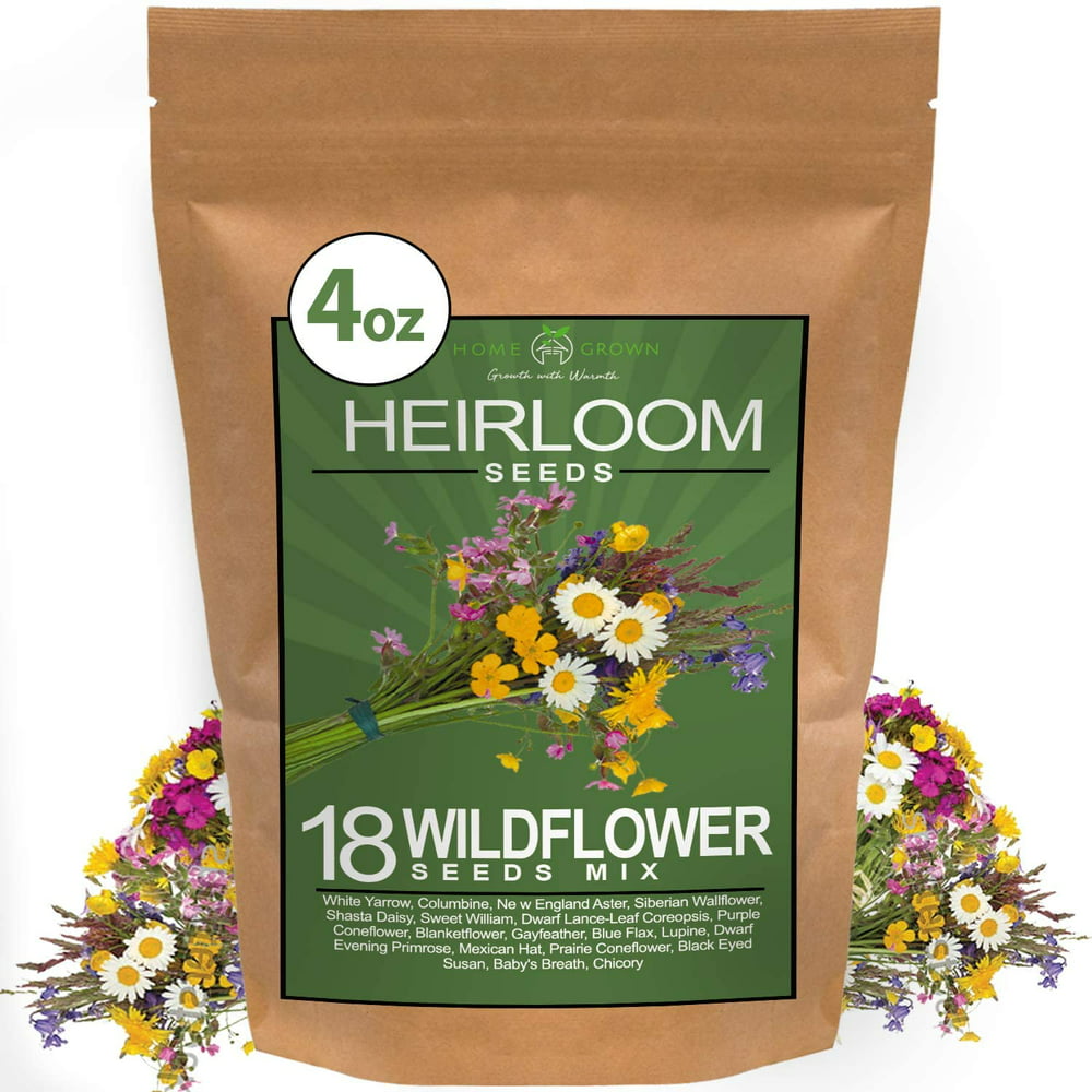 Wildflower Seeds - Premium Flower Seeds [1/4 Pound] Perennial Garden ...