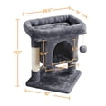 thumbnail image 2 of Extra Large Cat Tree, Comfortable Plush Perch, Sisal Scratching Posts for Clawing, Spacious Platform for Multiple Cats, Indoor Entertainment, Gray, 2 of 5