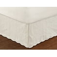 thumbnail image 2 of Greenland Home Fashion Paisley Quilted Bed Skirt Drop 18" - Full 54x75", Ivory, 2 of 3