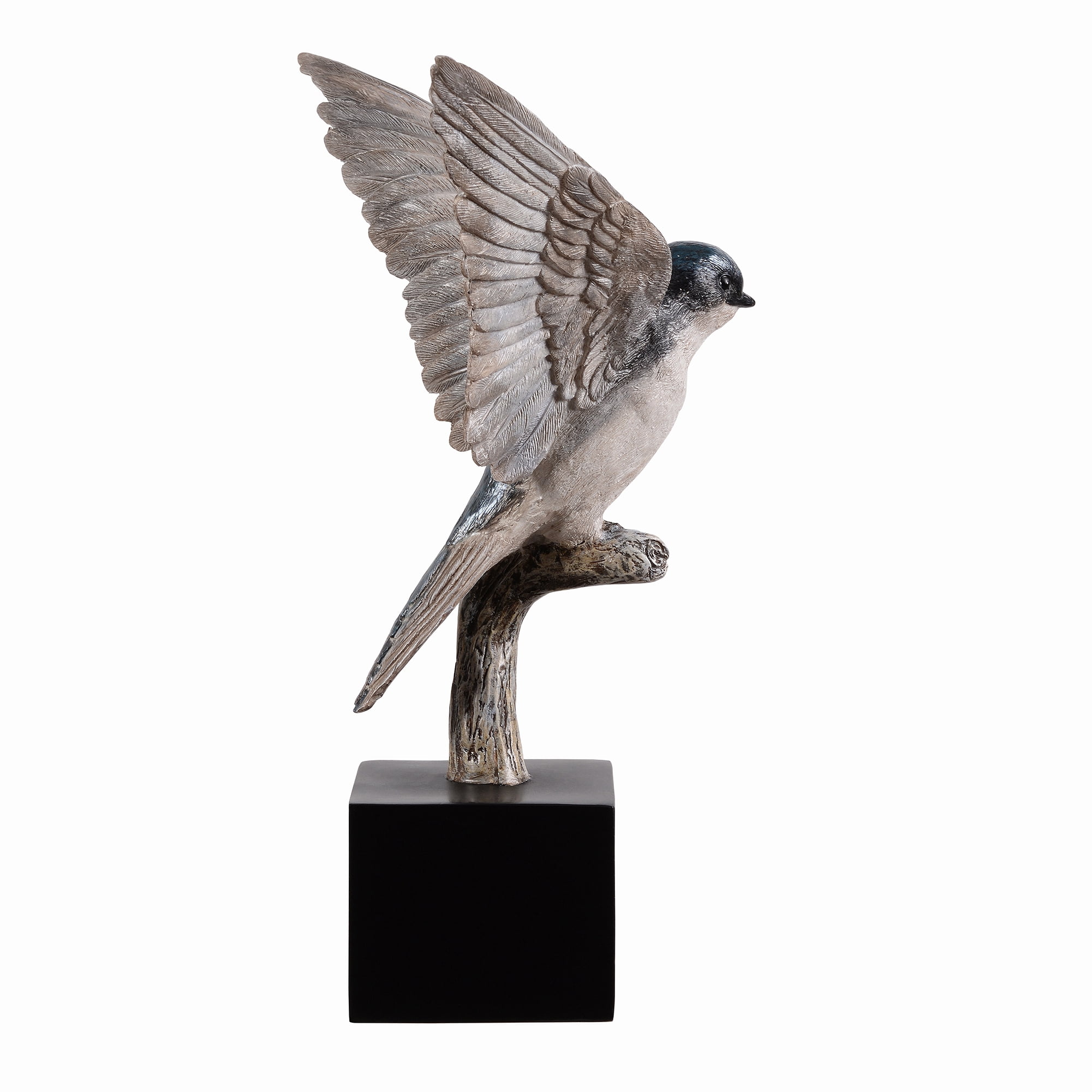 Small Swallow On Branch Lifelike Bird Resin Home Tabletop Decor