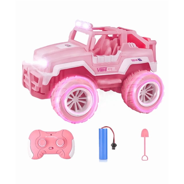 Xtellar Coche De Juguete Teledirigido Recargable Camión Todoterreno Rosa