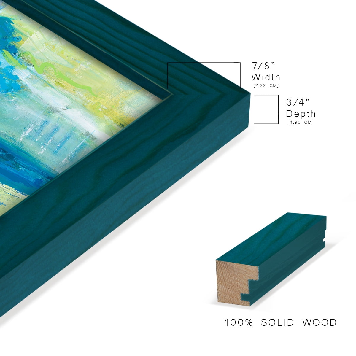 Literal Imaginings -Framed Print w/glass-Ocean Blue