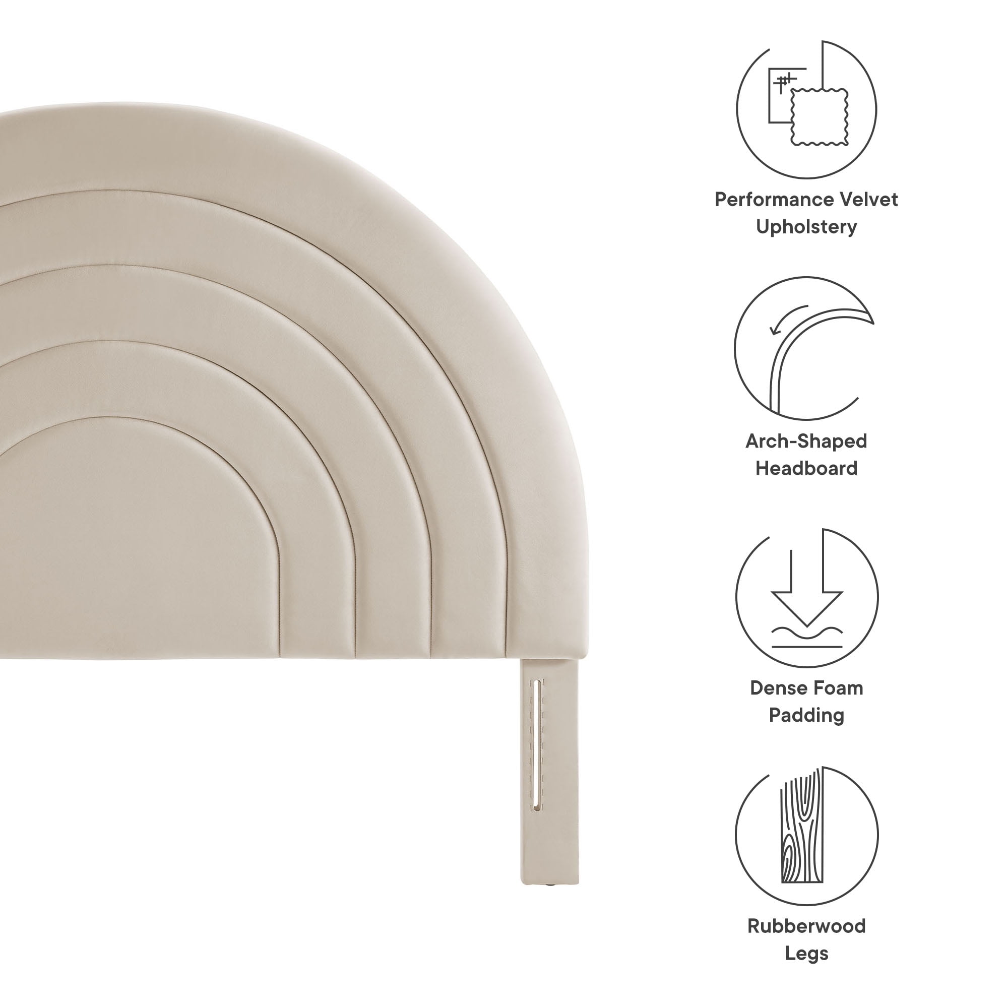 Solana Queen Headboard in Almond