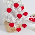 thumbnail image 4 of 12 Pcs Christmas Velvet Ornaments Valentine's Day Heart Shaped Hanging Ornaments for Tree Velvet Valentines Flocked Red Heart Baubles Decorations for Xmas Wedding Anniversary, 4 of 9